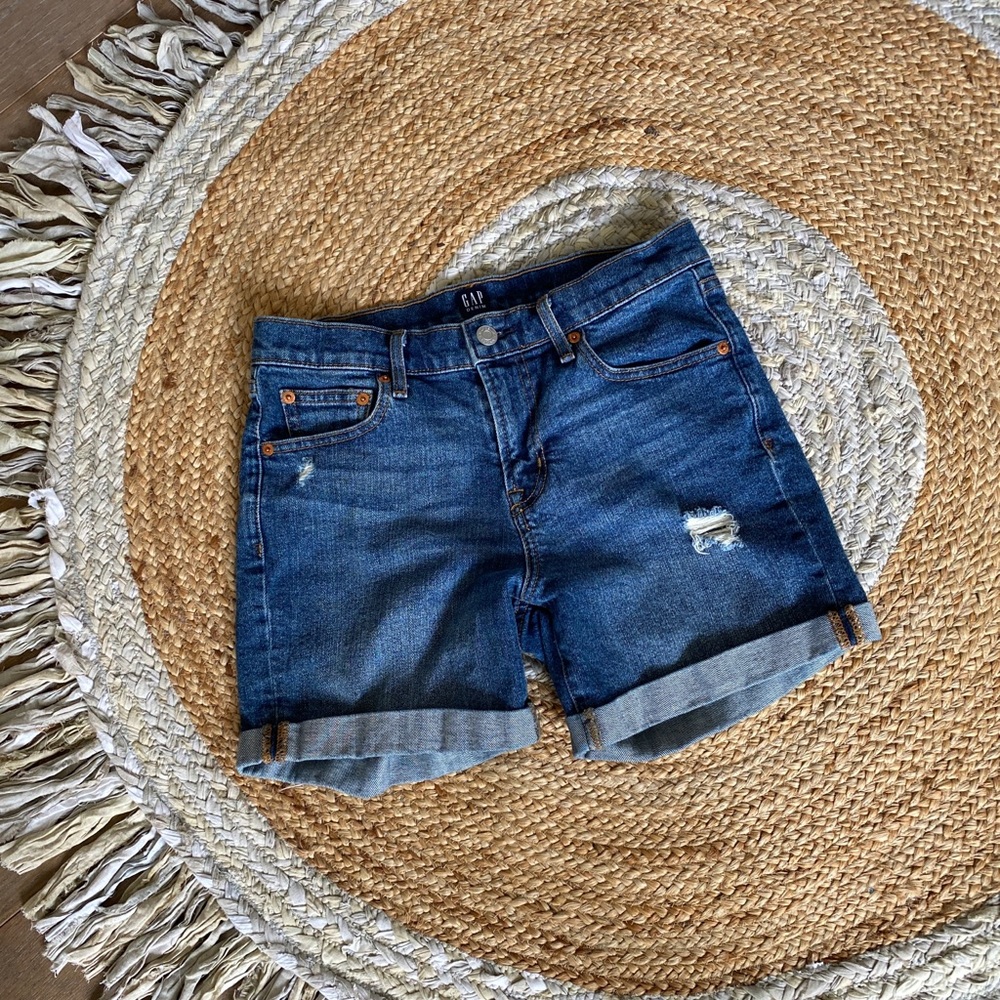 Gap Denim Shorts with Cuffed Hem Size 27